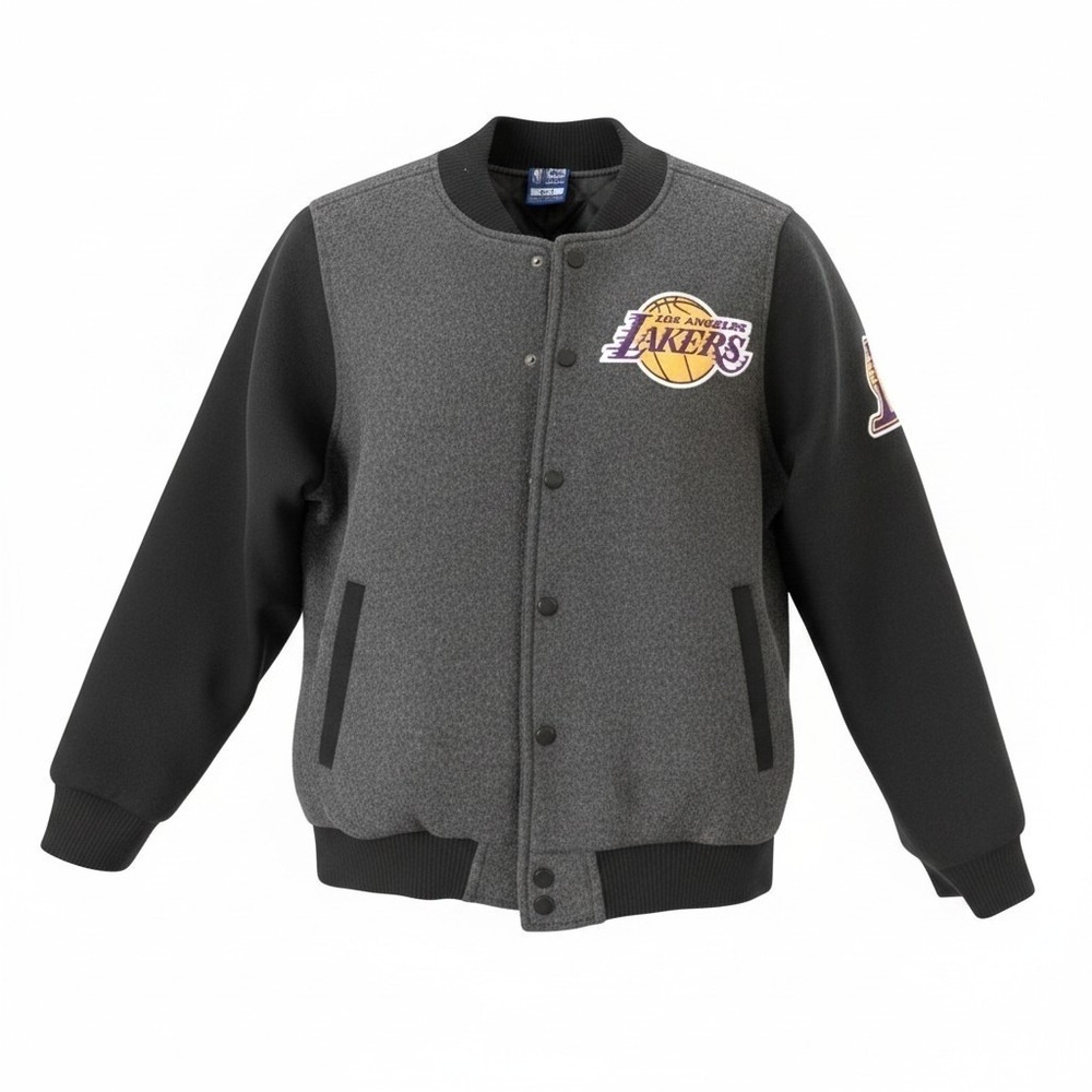 Ultra Game NBA Los Angeles Lakers Wool Jacket Size Kids 10-12